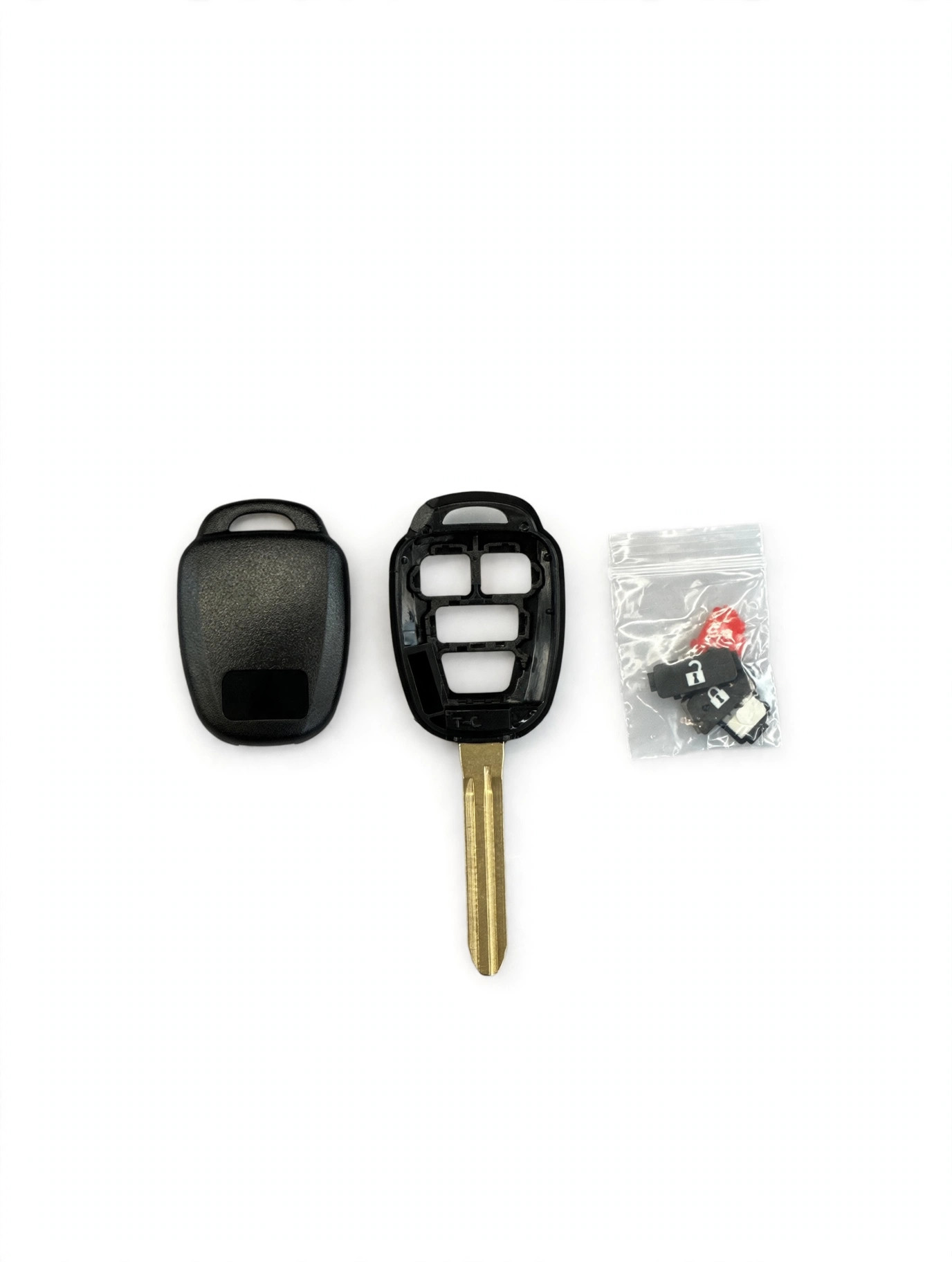 Toyota 4-Button Key Shell TOY43 - HYQ12BDM Style (No Electronics) view 2